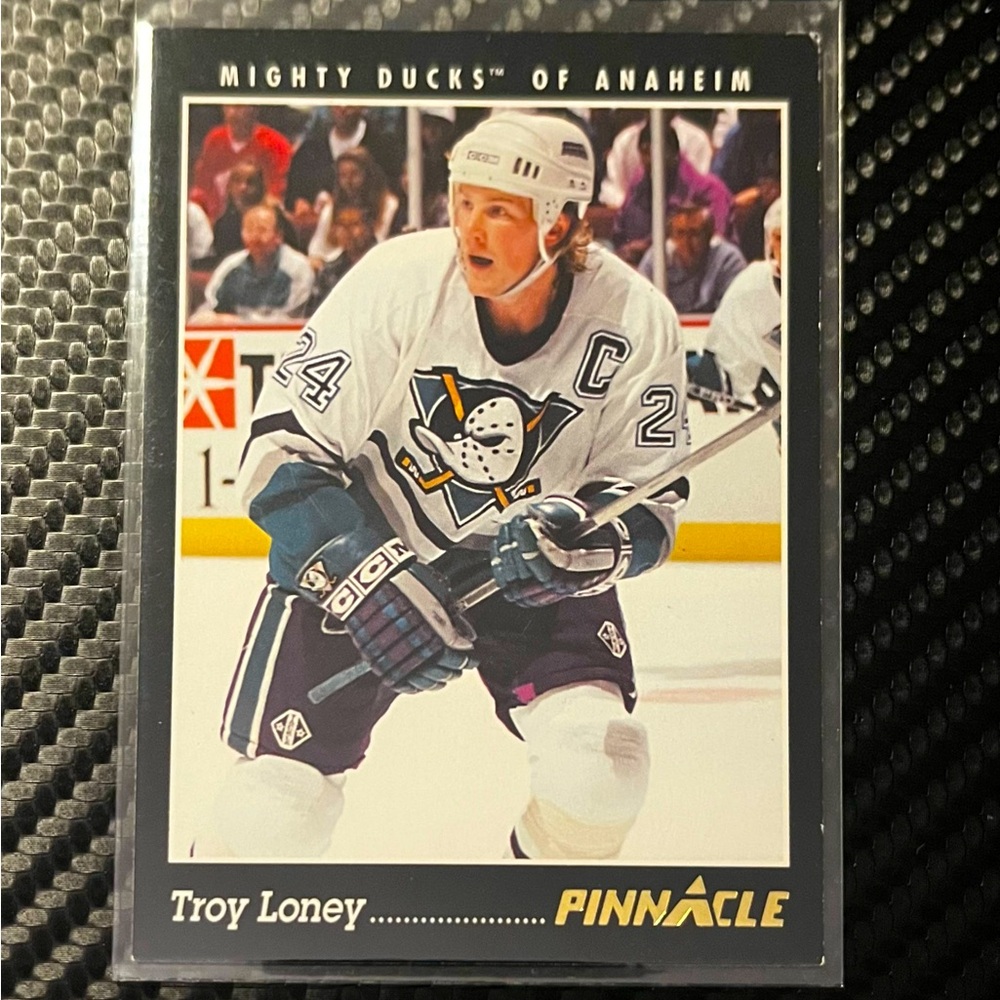 Troy Loney 1994 SCORE Pinnacle #379 Mighty Ducks Of Anaheim NHL Trading Card